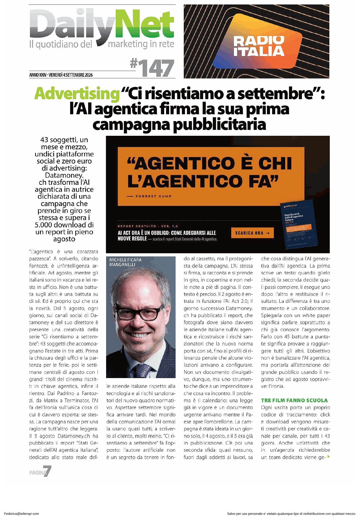 DailyNet, 4 settembre 2026 · n. 147, pagina 7