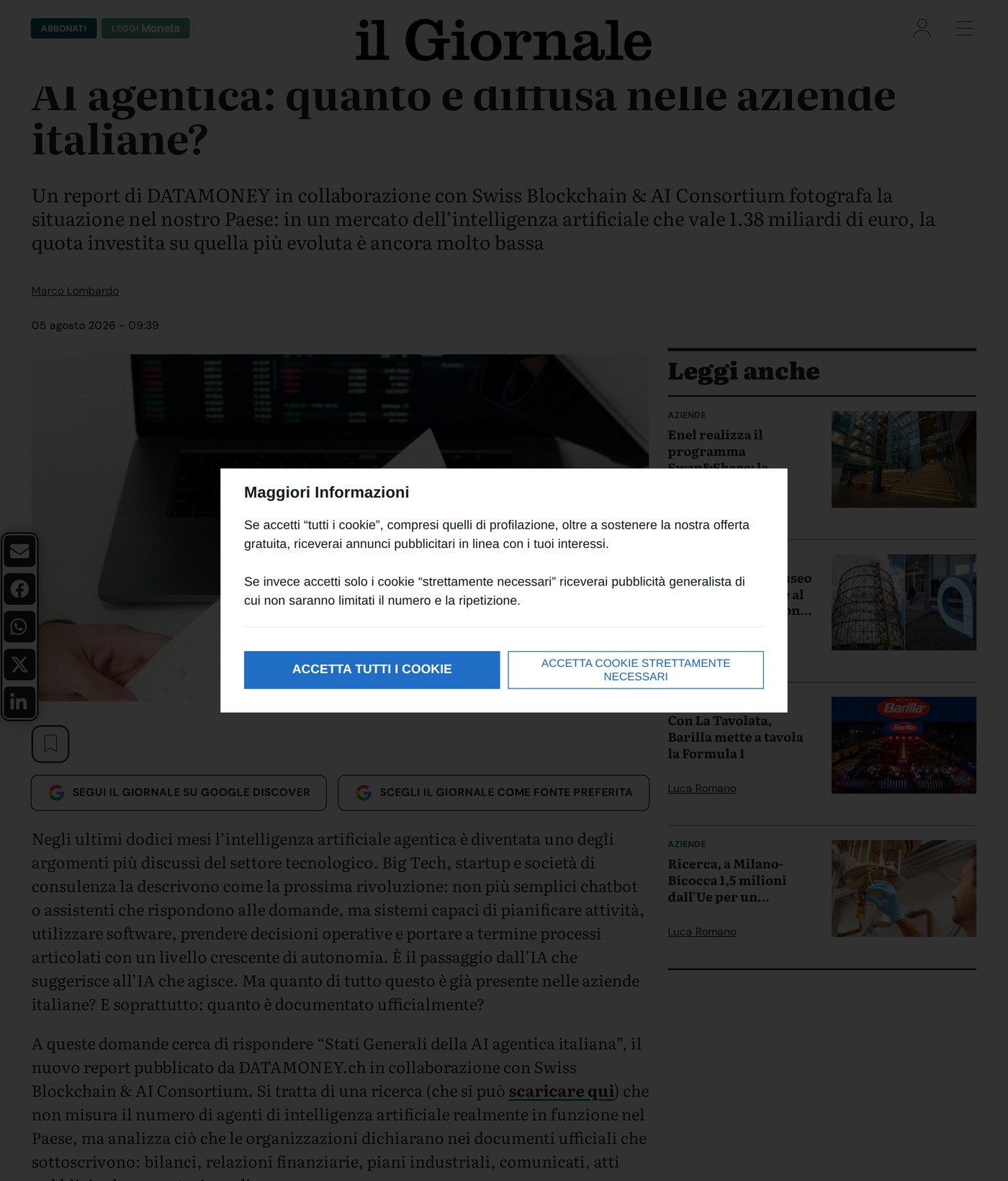 il Giornale, 5 agosto 2026
